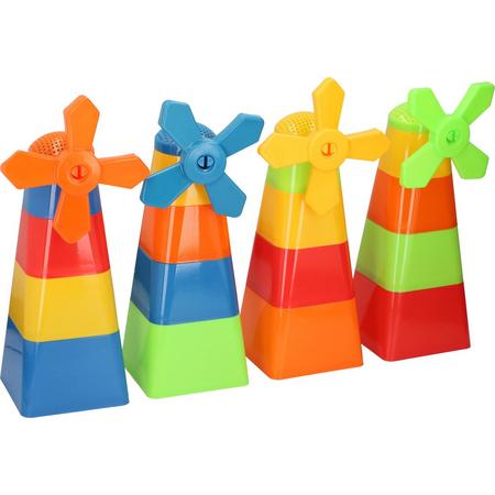 Lets play speelgoedmolen - speelgoed - multicolor - 5 pcs - plastic